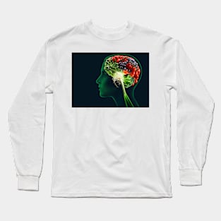 Brain food, conceptual image (C006/8482) Long Sleeve T-Shirt